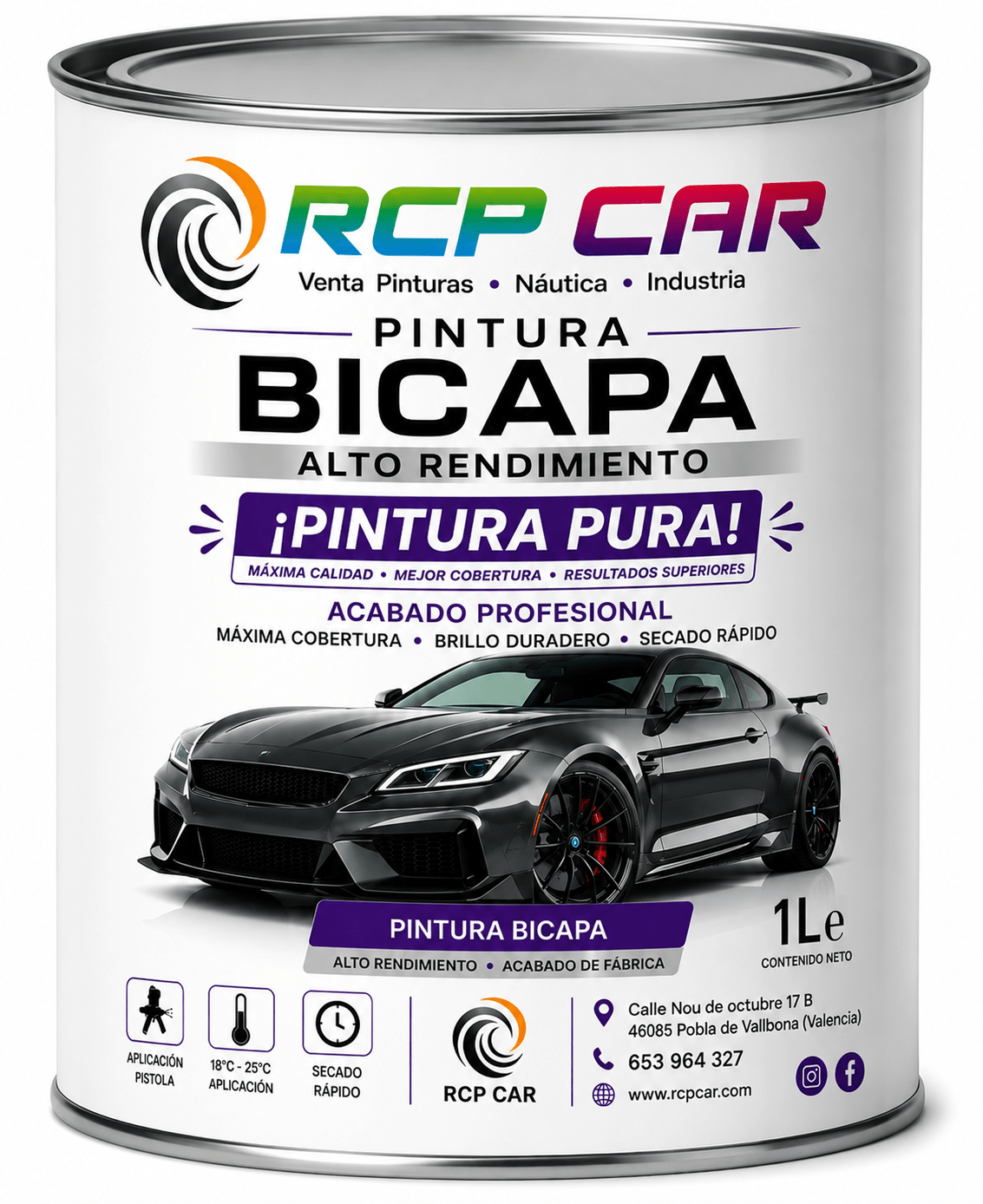PINTURA BICAPA AL DISOLVENTE PURA